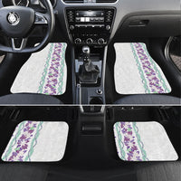 Monstera Tiare Plumeria Car Mats Purple Polynesian Pattern LT01 Set 4pcs Purple - Polynesian Pride