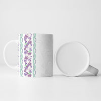 Monstera Tiare Plumeria Ceramic Mug Purple Polynesian Pattern LT01 - Polynesian Pride