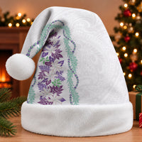 Monstera Tiare Plumeria Christmas Santa Hat Purple Polynesian Pattern LT01 Without Fur Purple - Polynesian Pride