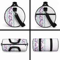 Monstera Tiare Plumeria Duffle Bag Purple Polynesian Pattern LT01 - Polynesian Pride