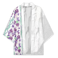 Monstera Tiare Plumeria Kimono Purple Polynesian Pattern LT01 Unisex Purple - Polynesian Pride