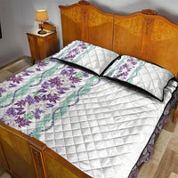 Monstera Tiare Plumeria Quilt Bed Set Purple Polynesian Pattern LT01 - Polynesian Pride