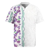 Monstera Tiare Plumeria Rugby Jersey Purple Polynesian Pattern LT01 Purple - Polynesian Pride