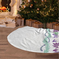 Monstera Tiare Plumeria Tree Skirt Purple Polynesian Pattern LT01 - Polynesian Pride