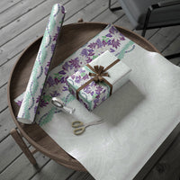Monstera Tiare Plumeria Wrapping Paper Purple Polynesian Pattern LT01 - Polynesian Pride
