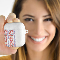 Monstera Tiare Plumeria AirPods Case Red Polynesian Pattern LT01 - Polynesian Pride