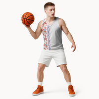 Monstera Tiare Plumeria Basketball Jersey Red Polynesian Pattern LT01 - Polynesian Pride