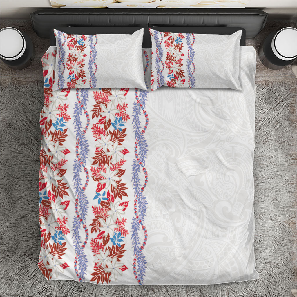 Monstera Tiare Plumeria Bedding Set Red Polynesian Pattern LT01 Red - Polynesian Pride