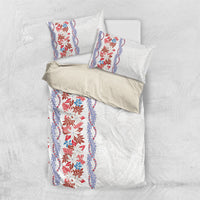 Monstera Tiare Plumeria Bedding Set Red Polynesian Pattern LT01 US Twin 172cm x 218cm Red - Polynesian Pride