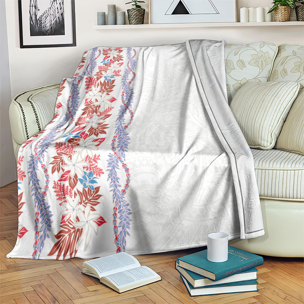 Monstera Tiare Plumeria Blanket Red Polynesian Pattern LT01 Red - Polynesian Pride