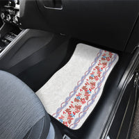 Monstera Tiare Plumeria Car Mats Red Polynesian Pattern LT01 - Polynesian Pride