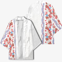 Monstera Tiare Plumeria Kimono Red Polynesian Pattern LT01 - Polynesian Pride