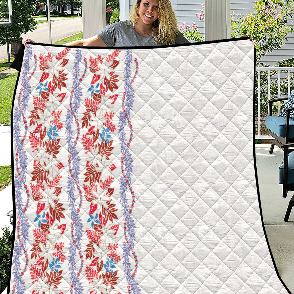 Monstera Tiare Plumeria Quilt Red Polynesian Pattern LT01 Red - Polynesian Pride
