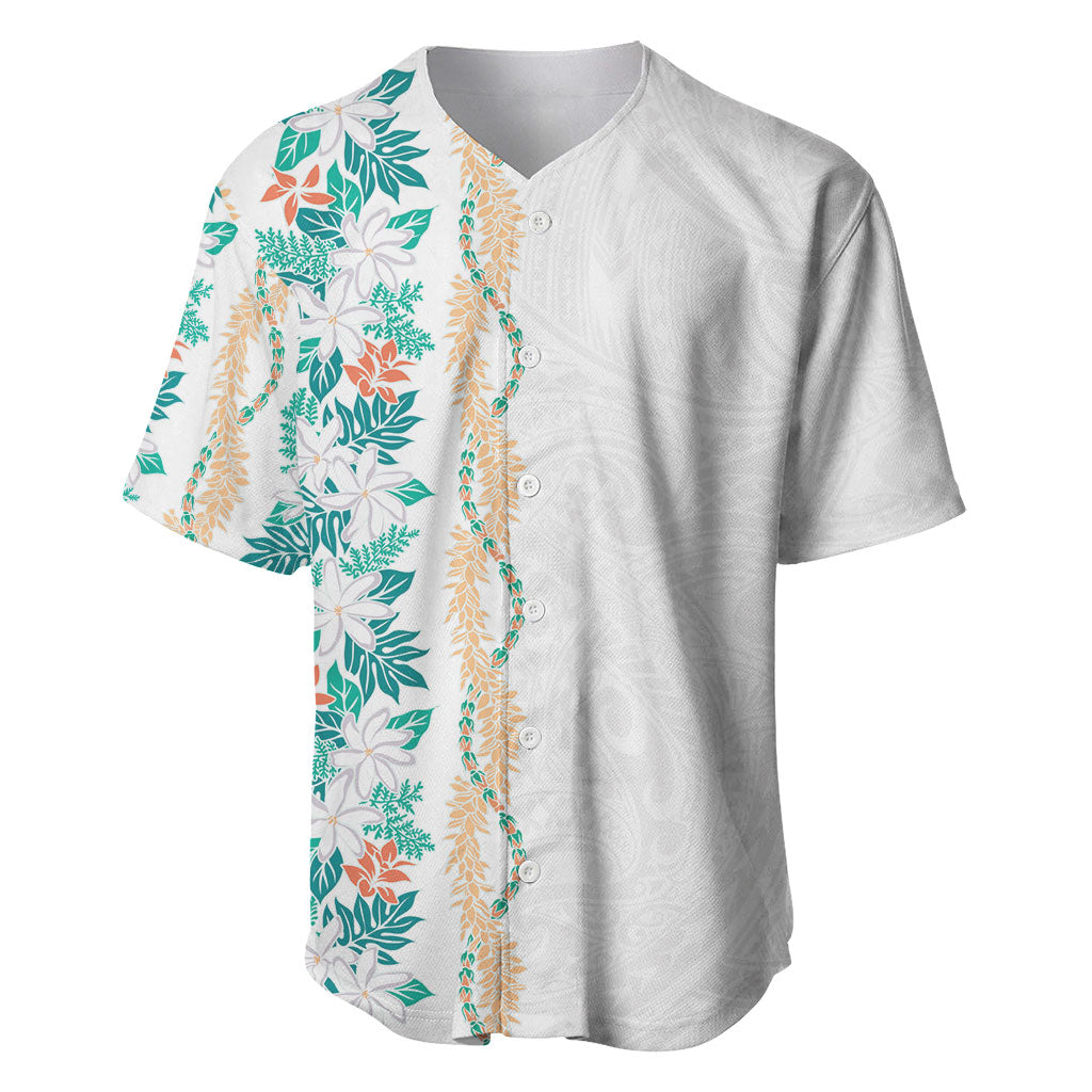 Monstera Tiare Plumeria Baseball Jersey Teal Polynesian Pattern LT01 Teal - Polynesian Pride