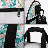 Monstera Tiare Plumeria Duffle Bag Teal Polynesian Pattern LT01 - Polynesian Pride