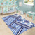 Hawaii Quilt Area Rug Kakau Polynesian Pattern Blue Version LT01 - Polynesian Pride