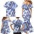 Hawaii Quilt Family Matching Mermaid Dress and Hawaiian Shirt Kakau Polynesian Pattern Blue Version LT01 - Polynesian Pride