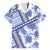 Hawaii Quilt Family Matching Puletasi Dress and Hawaiian Shirt Kakau Polynesian Pattern Blue Version LT01 Dad's Shirt - Short Sleeve Blue - Polynesian Pride