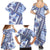 Hawaii Quilt Family Matching Summer Maxi Dress and Hawaiian Shirt Kakau Polynesian Pattern Blue Version LT01 - Polynesian Pride