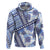 Hawaii Quilt Hoodie Kakau Polynesian Pattern Blue Version LT01 Pullover Hoodie Blue - Polynesian Pride