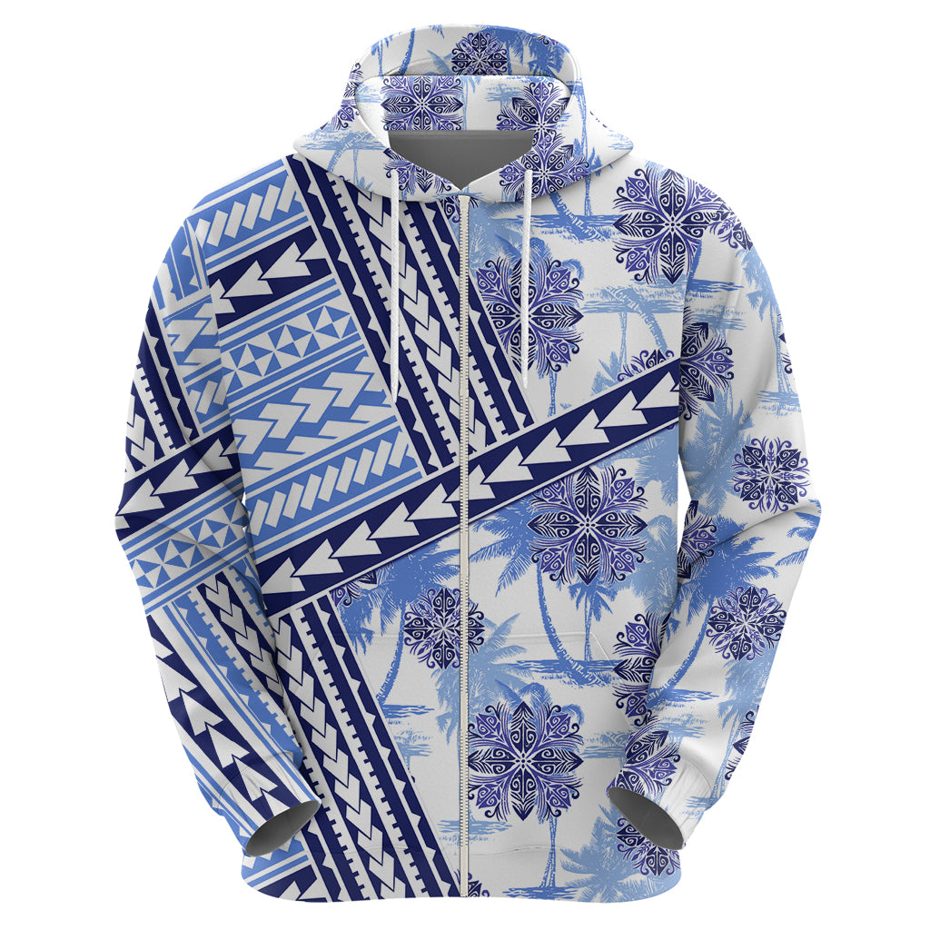 Hawaii Quilt Hoodie Kakau Polynesian Pattern Blue Version LT01 - Polynesian Pride