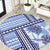 Hawaii Quilt Round Carpet Kakau Polynesian Pattern Blue Version LT01 Blue - Polynesian Pride