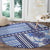 Hawaii Quilt Round Carpet Kakau Polynesian Pattern Blue Version LT01 - Polynesian Pride