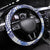 Hawaii Quilt Steering Wheel Cover Kakau Polynesian Pattern Blue Version