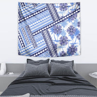 Hawaii Quilt Tapestry Kakau Polynesian Pattern Blue Version LT01 - Polynesian Pride