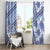 Hawaii Quilt Window Curtain Kakau Polynesian Pattern Blue Version LT01 - Polynesian Pride