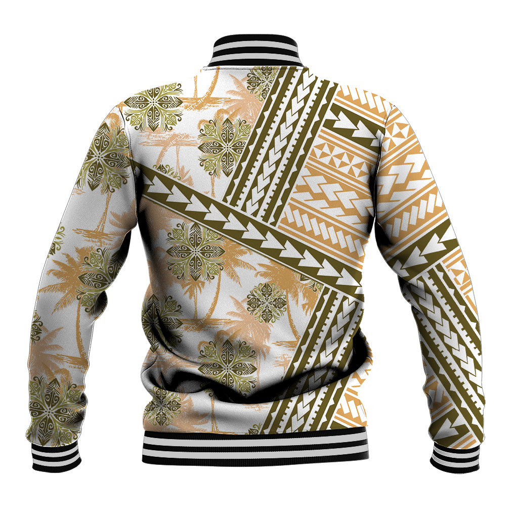 Hawaii Quilt Baseball Jacket Kakau Polynesian Pattern Gold Version LT01 - Polynesian Pride