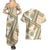 Hawaii Quilt Couples Matching Summer Maxi Dress and Hawaiian Shirt Kakau Polynesian Pattern Gold Version LT01 - Polynesian Pride