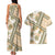 Hawaii Quilt Couples Matching Tank Maxi Dress and Hawaiian Shirt Kakau Polynesian Pattern Gold Version LT01 - Polynesian Pride