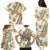 Hawaii Quilt Family Matching Puletasi Dress and Hawaiian Shirt Kakau Polynesian Pattern Gold Version LT01 - Polynesian Pride