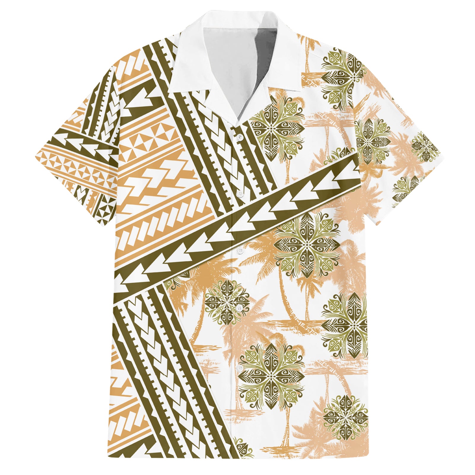 Hawaii Quilt Hawaiian Shirt Kakau Polynesian Pattern Gold Version LT01 Gold - Polynesian Pride