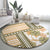 Hawaii Quilt Round Carpet Kakau Polynesian Pattern Gold Version LT01 - Polynesian Pride