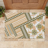 Hawaii Quilt Rubber Doormat Kakau Polynesian Pattern Gold Version LT01 - Polynesian Pride