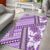 Hawaii Quilt Area Rug Kakau Polynesian Pattern Lilac Version LT01 - Polynesian Pride