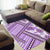 Hawaii Quilt Area Rug Kakau Polynesian Pattern Lilac Version LT01 - Polynesian Pride