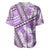 Hawaii Quilt Baseball Jersey Kakau Polynesian Pattern Lilac Version LT01 Purple - Polynesian Pride