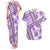 Hawaii Quilt Couples Matching Tank Maxi Dress and Hawaiian Shirt Kakau Polynesian Pattern Lilac Version LT01 Purple - Polynesian Pride