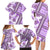 Hawaii Quilt Family Matching Long Sleeve Bodycon Dress and Hawaiian Shirt Kakau Polynesian Pattern Lilac Version LT01 - Polynesian Pride