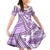 Hawaii Quilt Family Matching Mermaid Dress and Hawaiian Shirt Kakau Polynesian Pattern Lilac Version LT01 Daughter's Dress Purple - Polynesian Pride