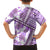 Hawaii Quilt Family Matching Off Shoulder Long Sleeve Dress and Hawaiian Shirt Kakau Polynesian Pattern Lilac Version LT01 - Polynesian Pride