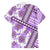 Hawaii Quilt Family Matching Off Shoulder Long Sleeve Dress and Hawaiian Shirt Kakau Polynesian Pattern Lilac Version LT01 - Polynesian Pride