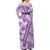 Hawaii Quilt Family Matching Off Shoulder Maxi Dress and Hawaiian Shirt Kakau Polynesian Pattern Lilac Version LT01 - Polynesian Pride