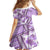 Hawaii Quilt Family Matching Off Shoulder Short Dress and Hawaiian Shirt Kakau Polynesian Pattern Lilac Version LT01 - Polynesian Pride