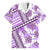 Hawaii Quilt Family Matching Off Shoulder Short Dress and Hawaiian Shirt Kakau Polynesian Pattern Lilac Version LT01 Dad's Shirt - Short Sleeve Purple - Polynesian Pride