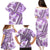 Hawaii Quilt Family Matching Puletasi Dress and Hawaiian Shirt Kakau Polynesian Pattern Lilac Version LT01 - Polynesian Pride