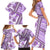 Hawaii Quilt Family Matching Short Sleeve Bodycon Dress and Hawaiian Shirt Kakau Polynesian Pattern Lilac Version LT01 - Polynesian Pride